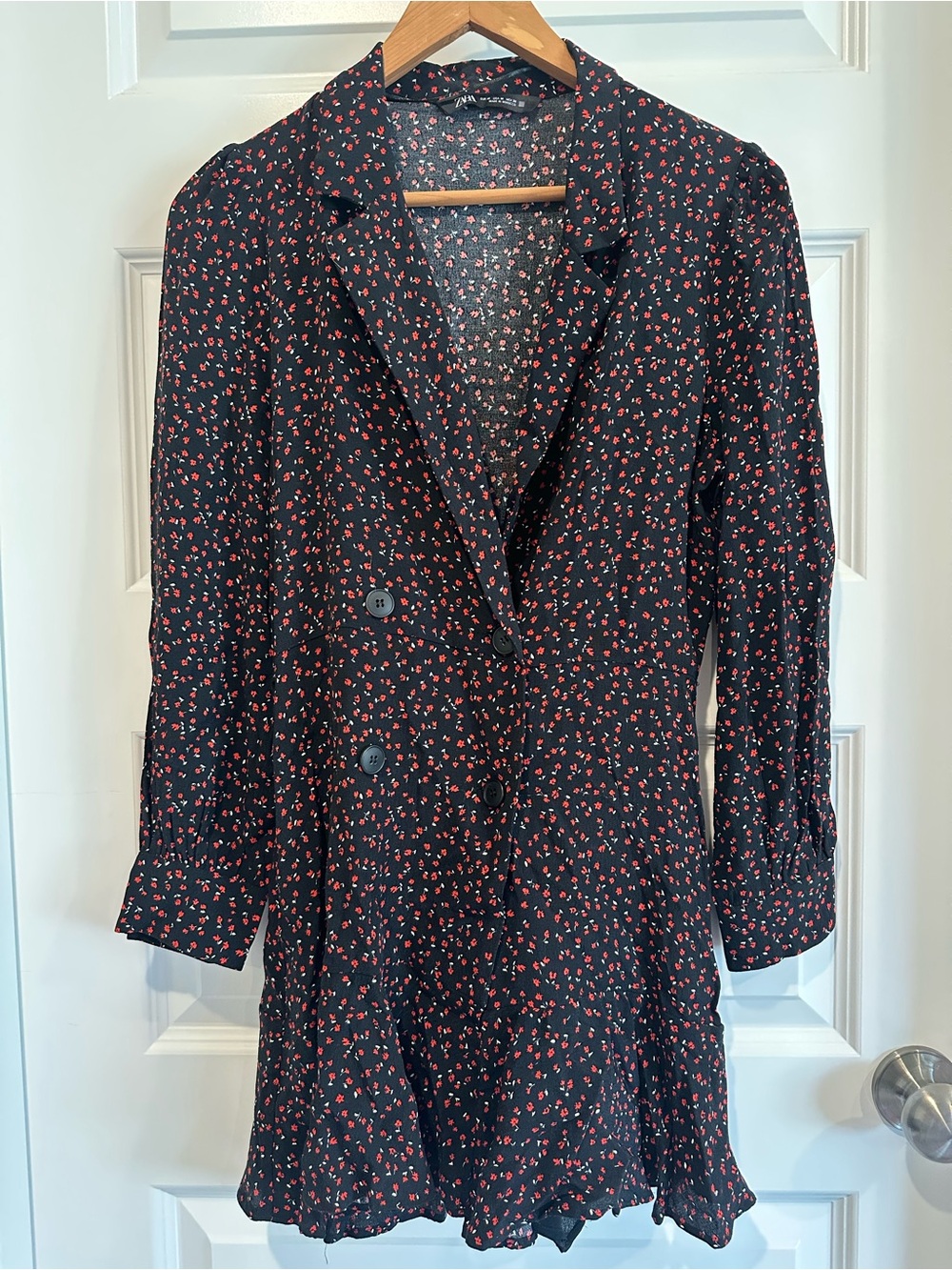 Zara Women’s Size Medium Floral Blazer-Style Mini Dress | EUC - Picture 2 of 5